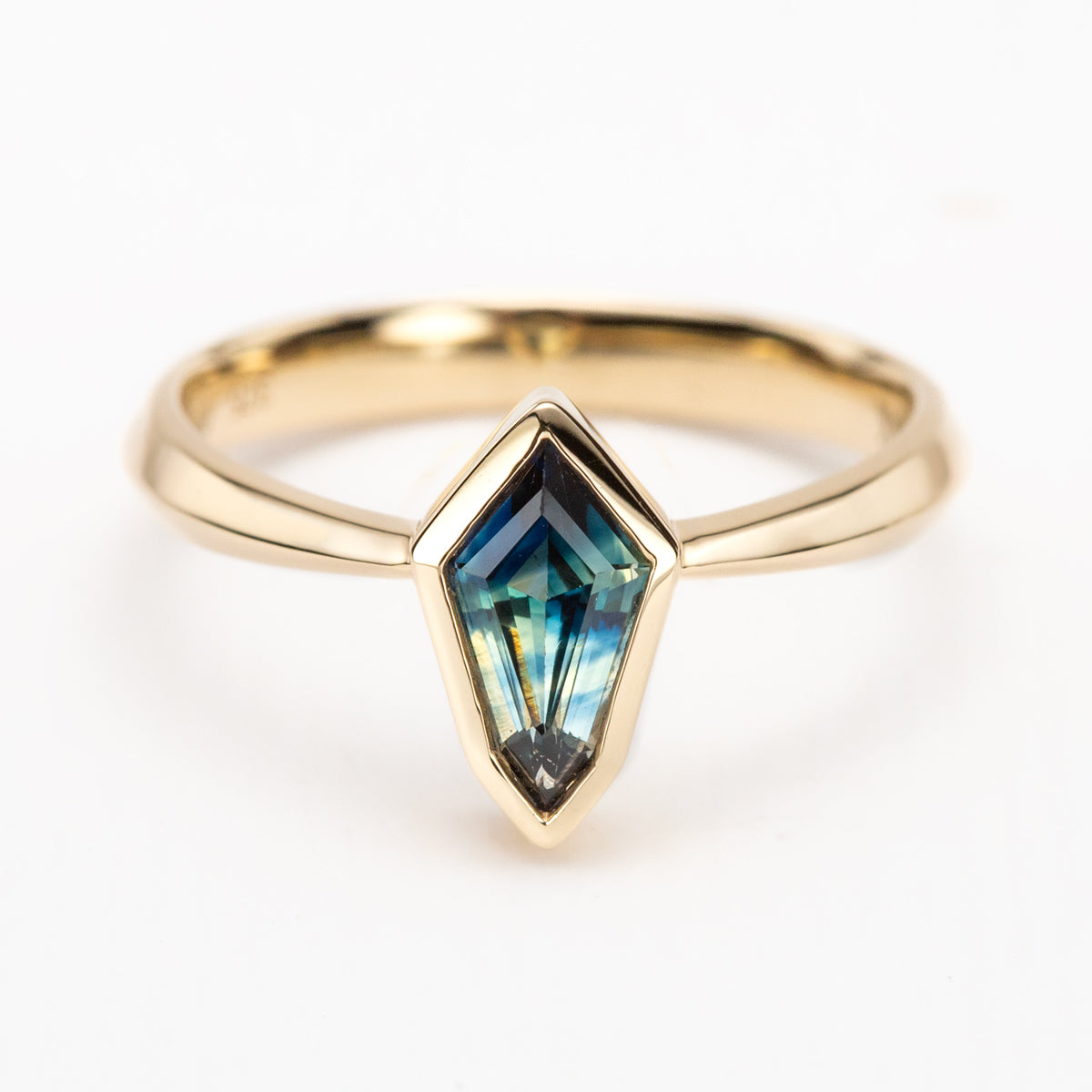 Sapphire Shield Ring