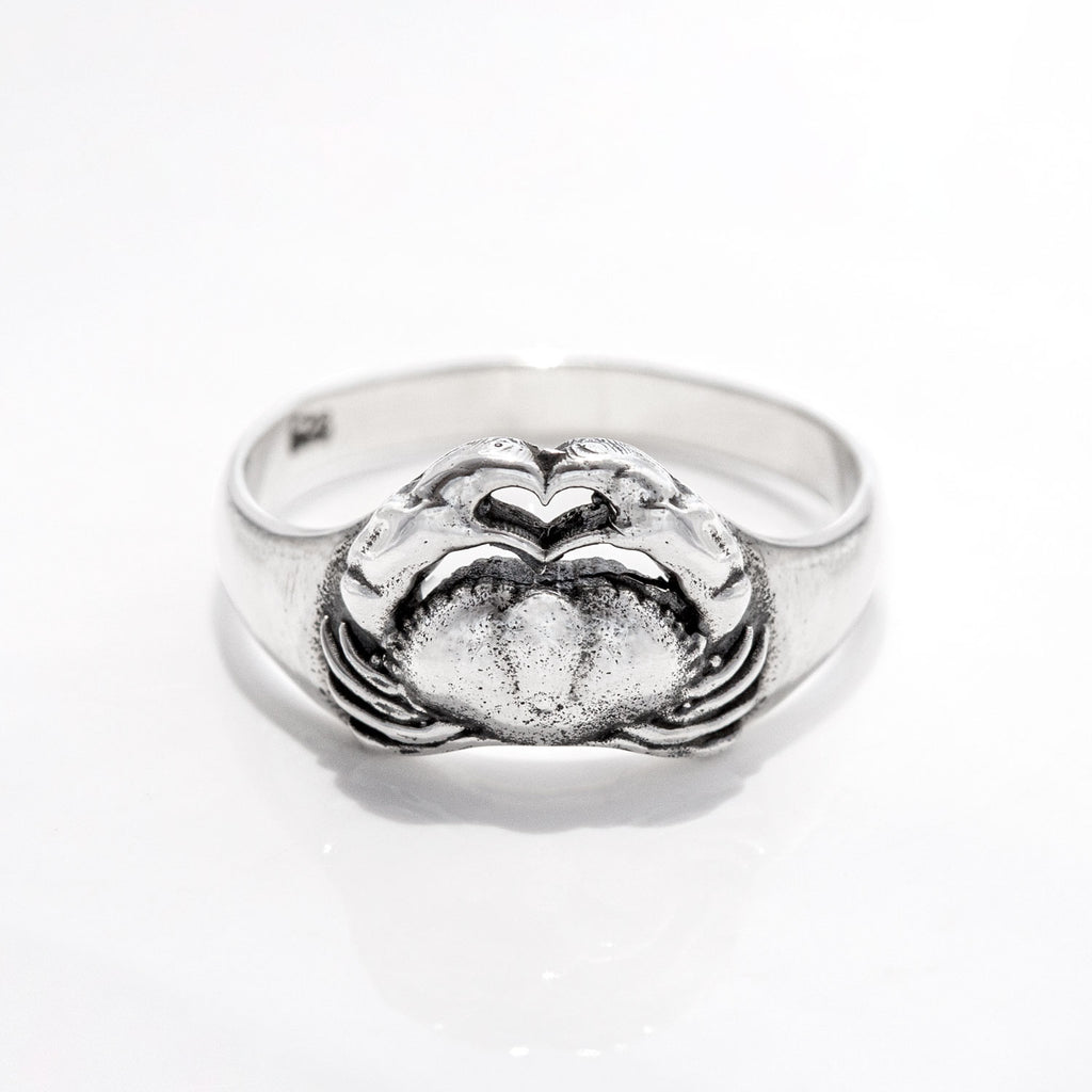 Crab Romance ring in Sterling Silver