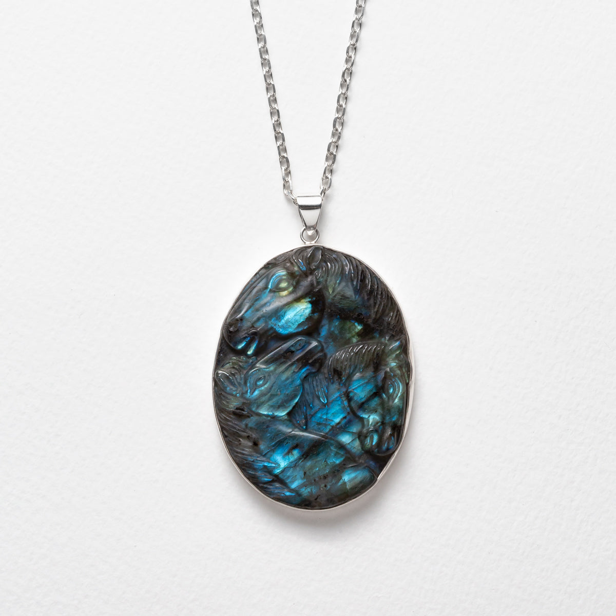 Labradorite Wild Horses Pendant