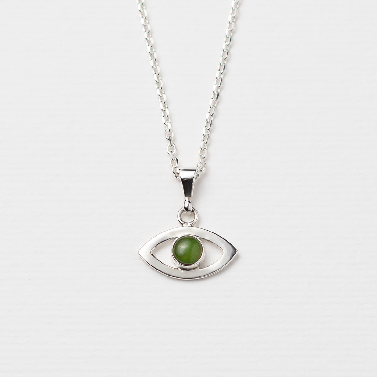 Pounamu Eye Candy Charm Pendant in Sterling Silver