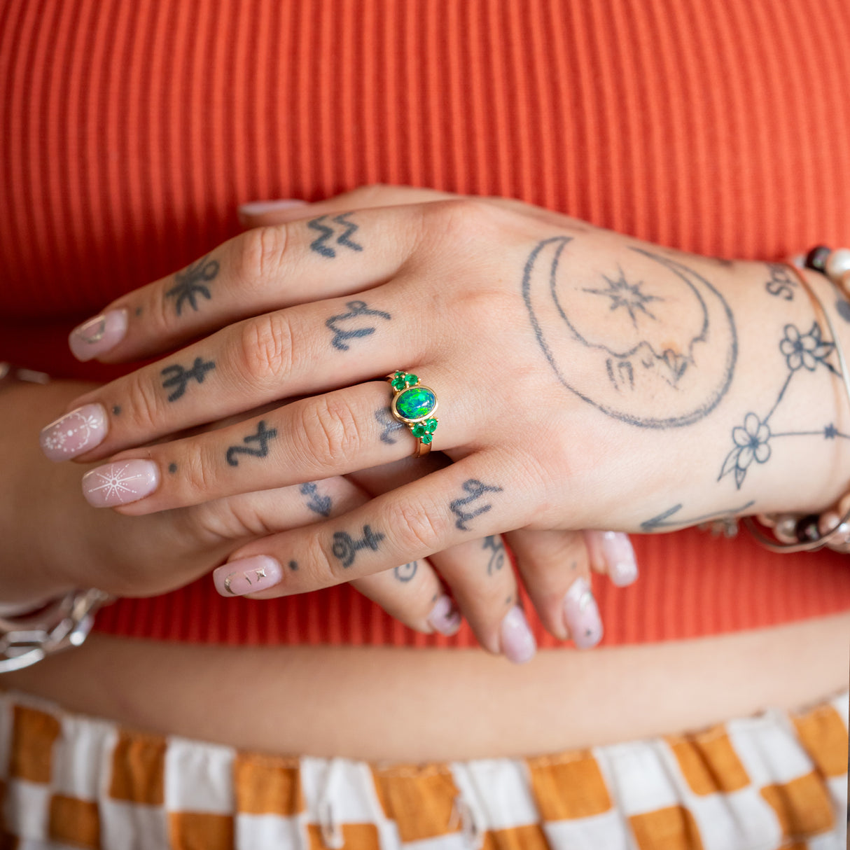 Emerald City Ring in Black Opal