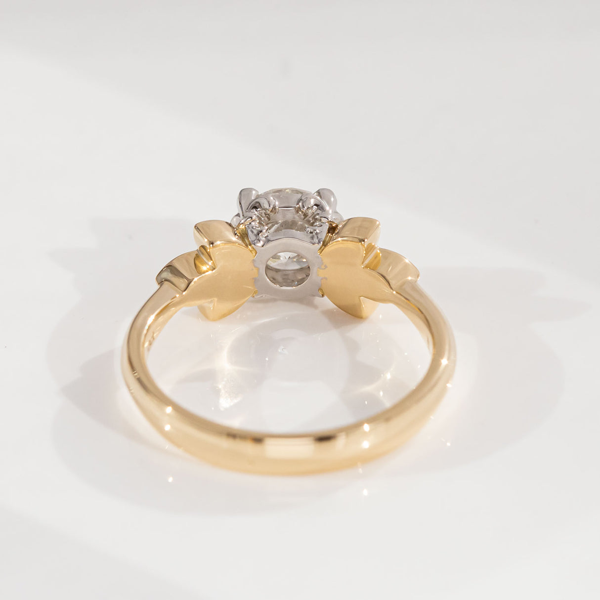 Pounamu Blossom Wreath and 1.0 carat Diamond Ring