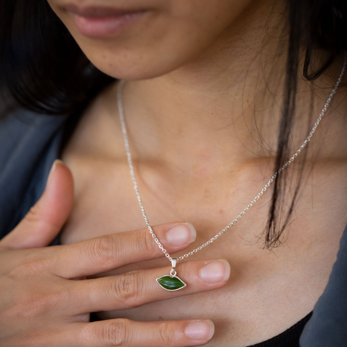 Pounamu Sweet Talk Charm Pendant in Sterling Silver