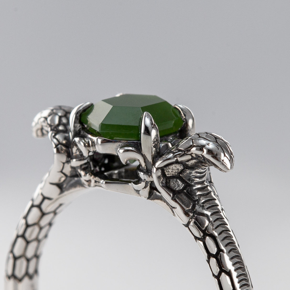 Green with Envy Pounamu Ring in Silver