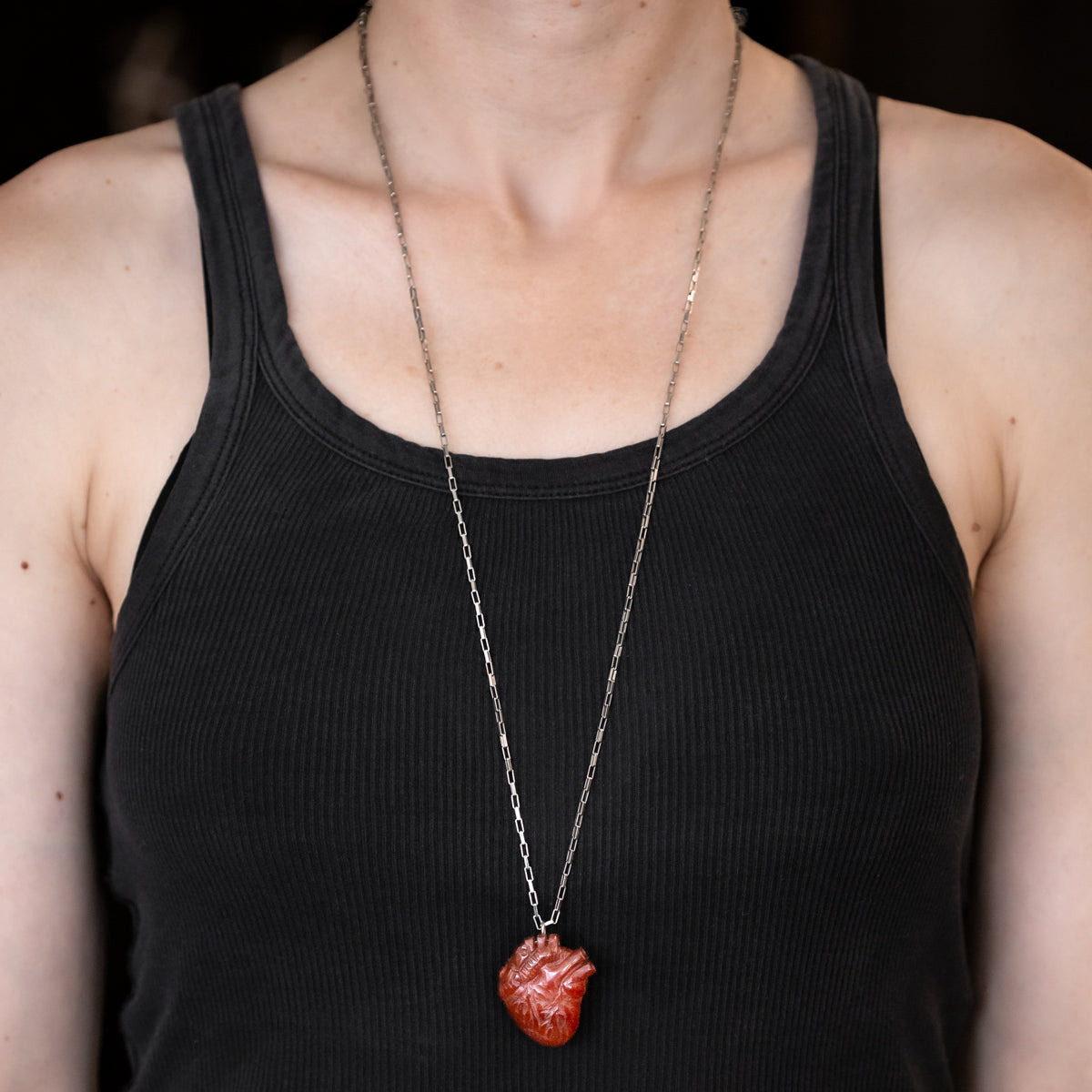 Carnelian Heart Pendant