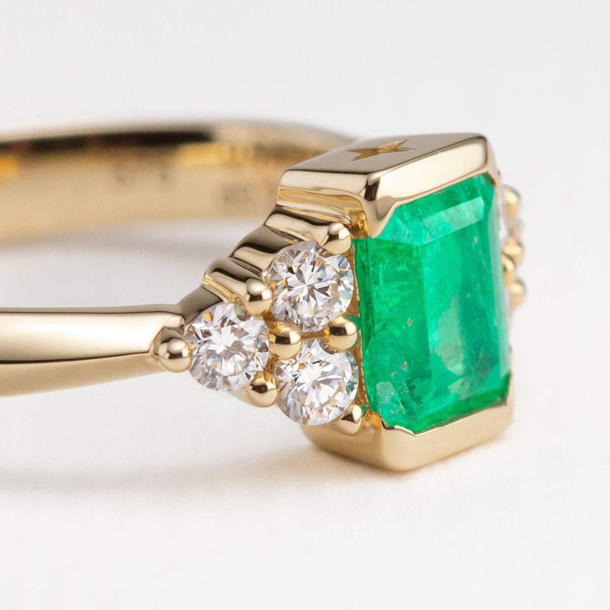 Gaia Lady of the Lake Ring in Emerald