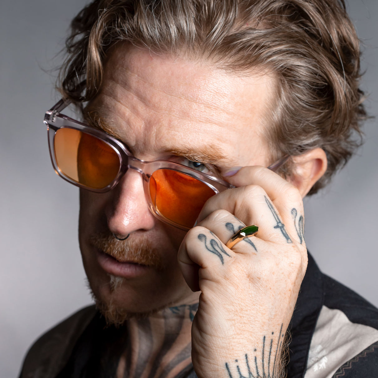 Octagonal Pounamu Signet Ring