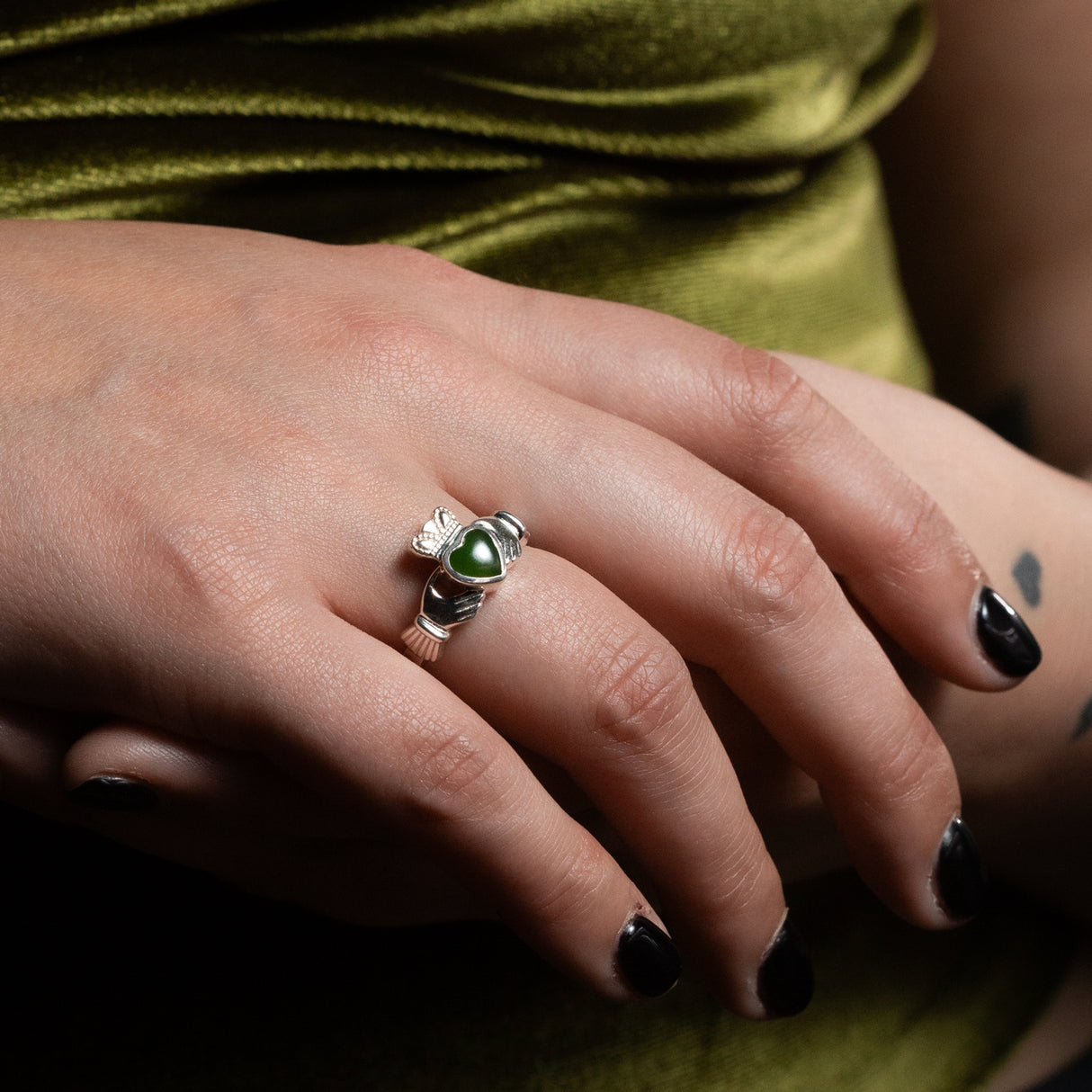 Pounamu Claddagh Ring