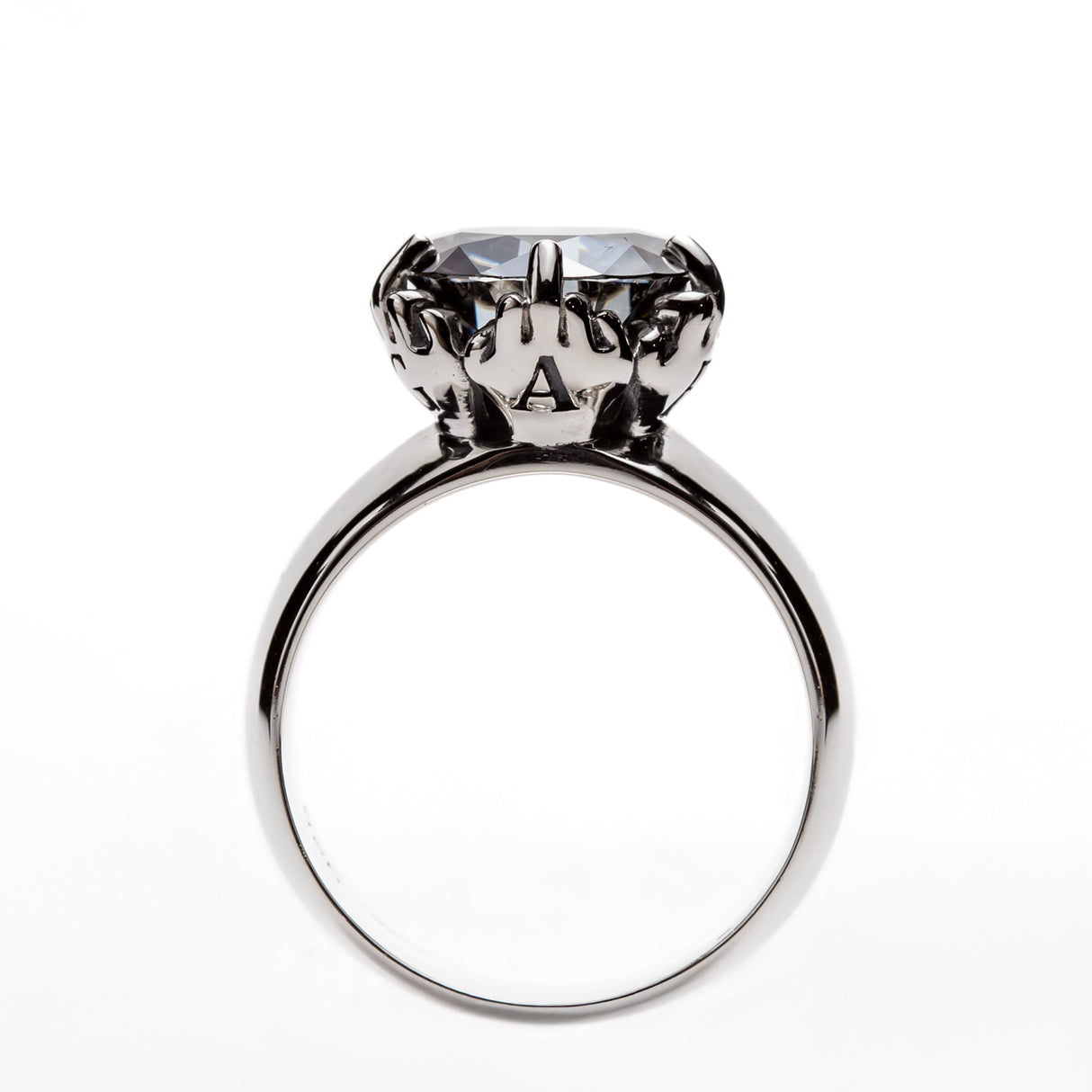 IDGAF Ring in Moissanite