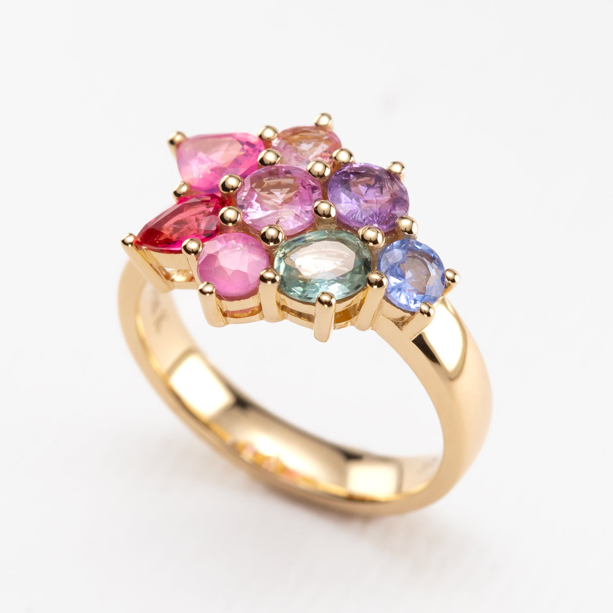 Fallen Petals Ring with Spinel & Sapphires