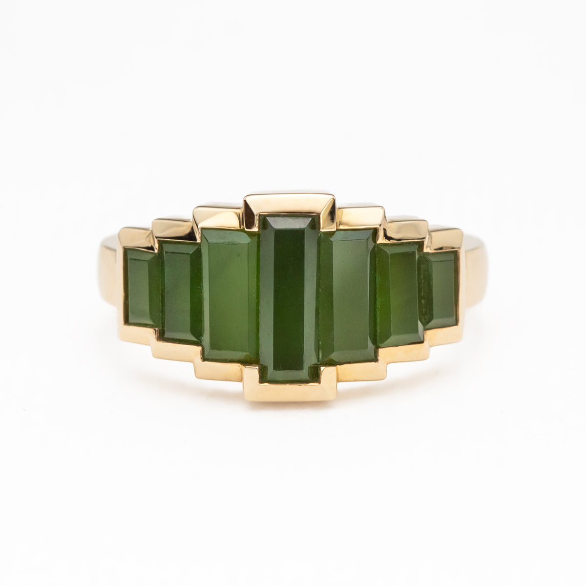 Pounamu Hall of Mirrors Gold Ring