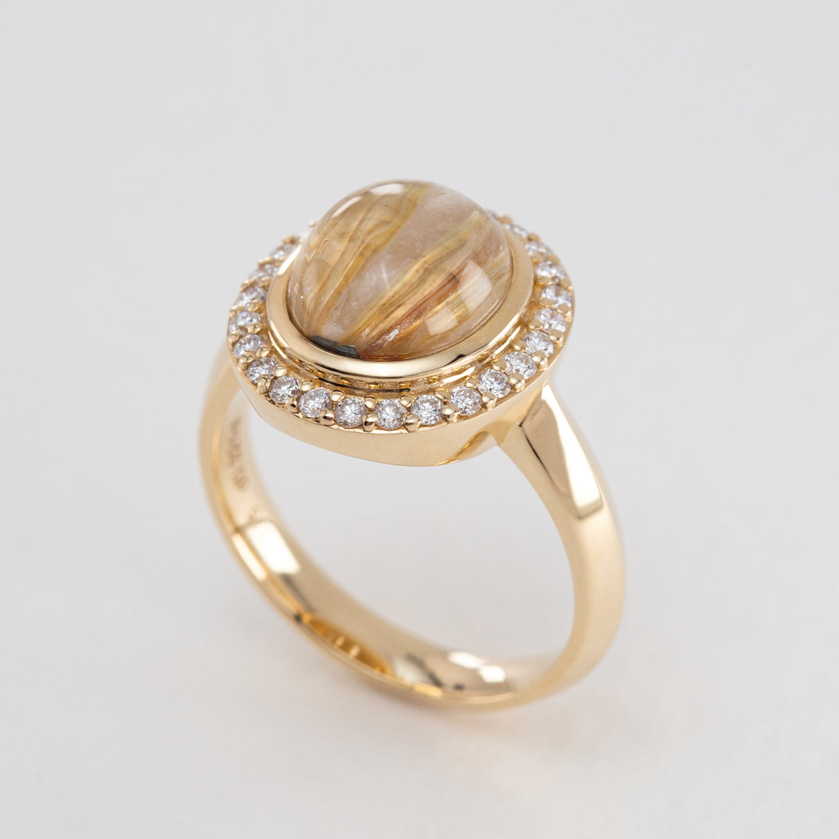 Sun Seeker Rutile Quartz Halo Ring