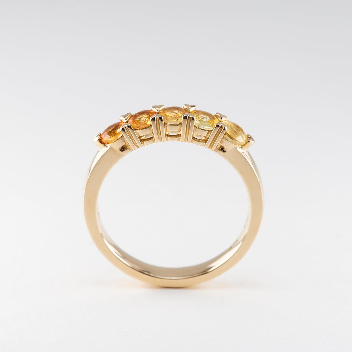 Sunshine Ombré Sapphire Heart Claw Ring