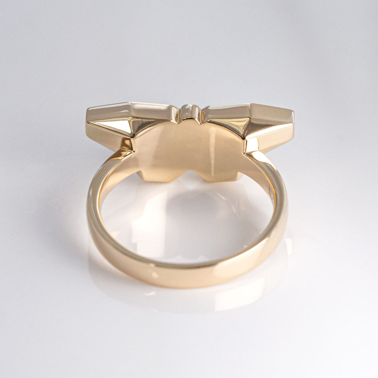 Pounamu Origami Butterfly ring in Yellow Gold or Platinum