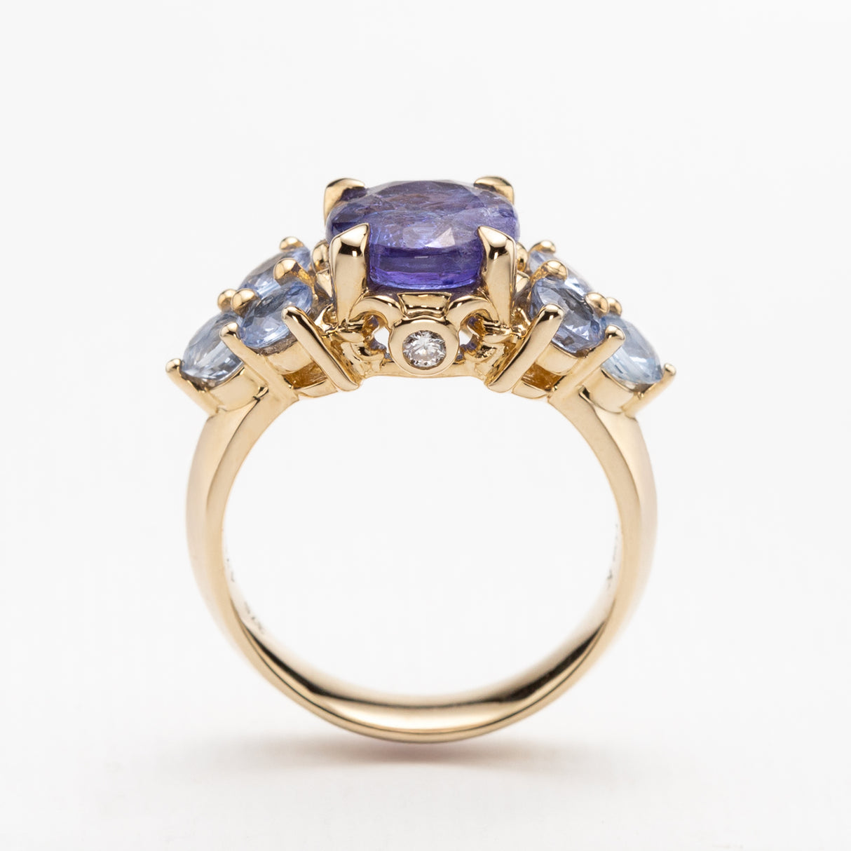 Iris Bouquet Ring in Tanzanite and Sapphire