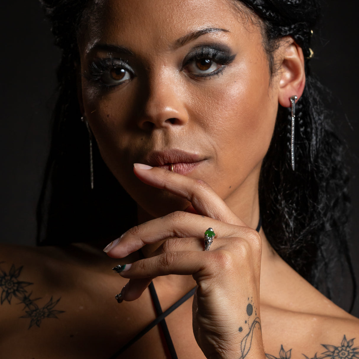 Green with Envy Pounamu Ring in Silver