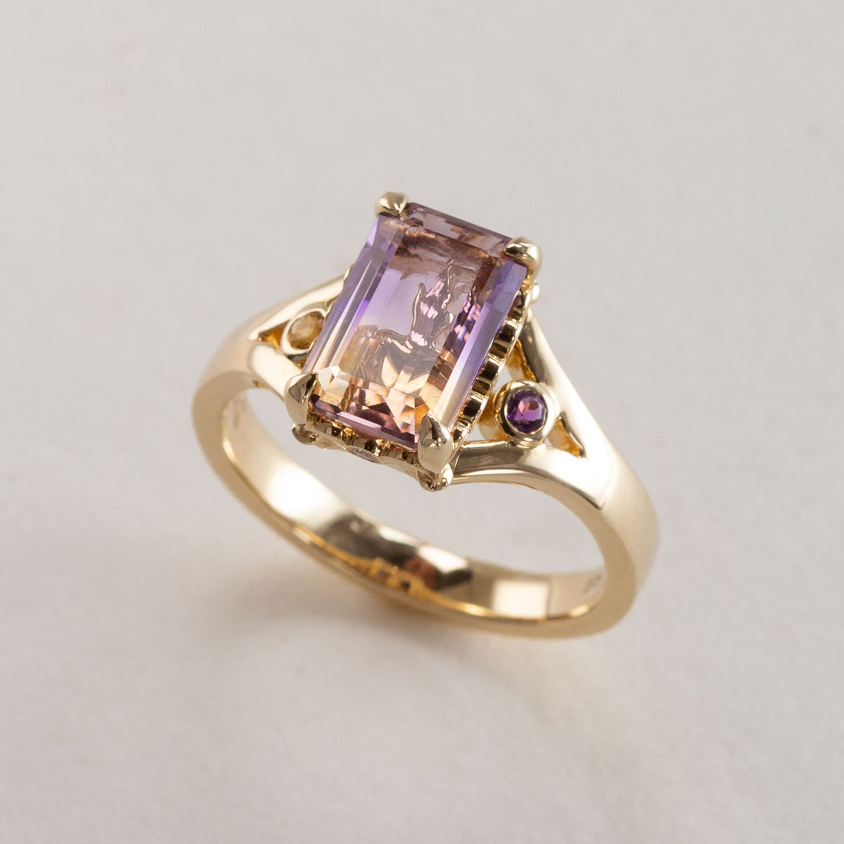Love on Fire Ametrine Ring