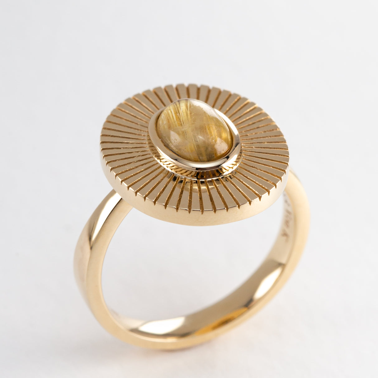 Rutile Quartz Sundial Ring