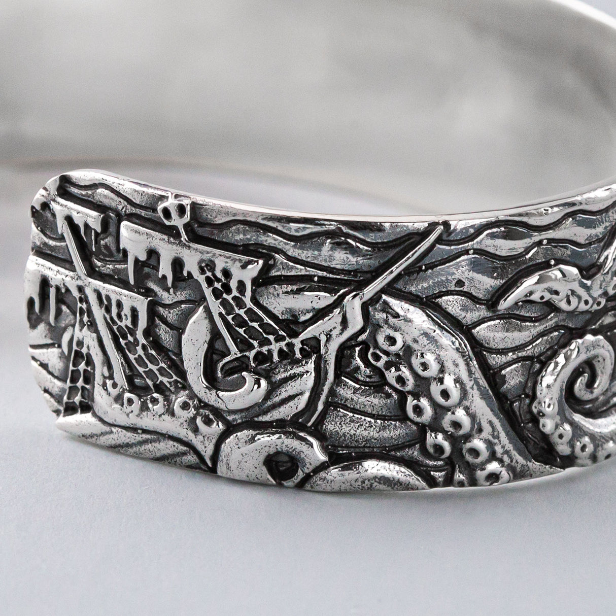 Epic Kraken Cuff in Stainless Steel