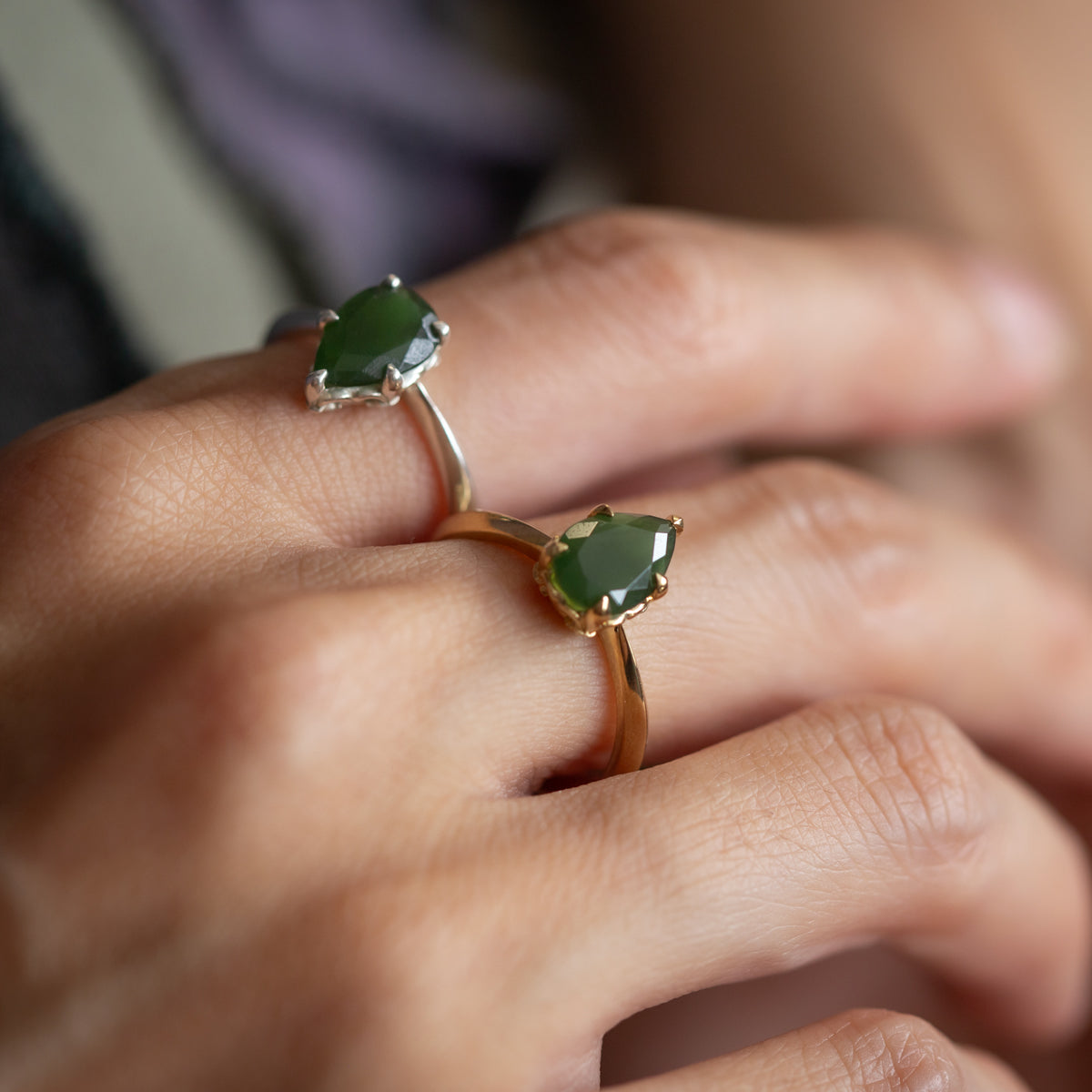 Pounamu Teardrop Ring