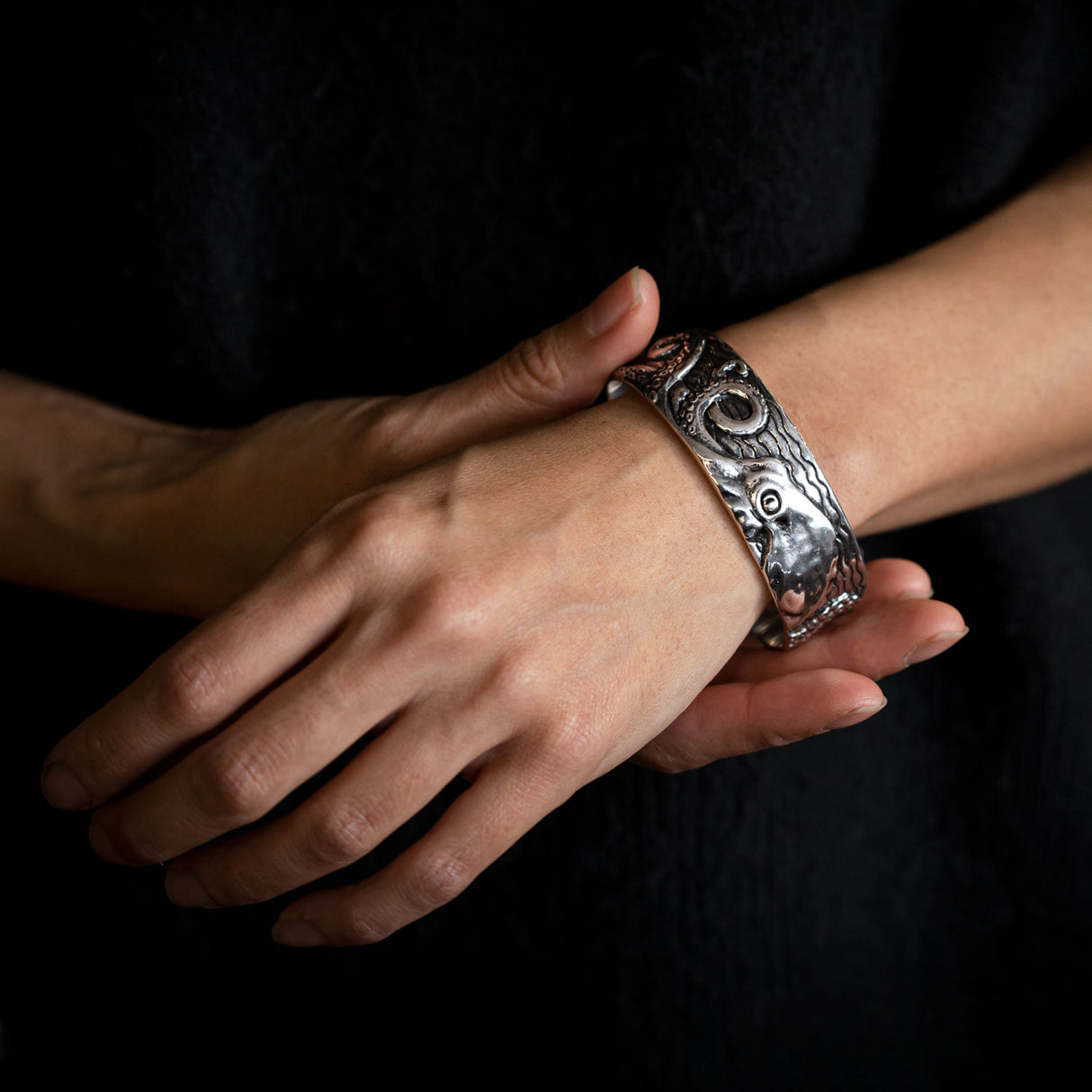 Epic Kraken Cuff in Stainless Steel