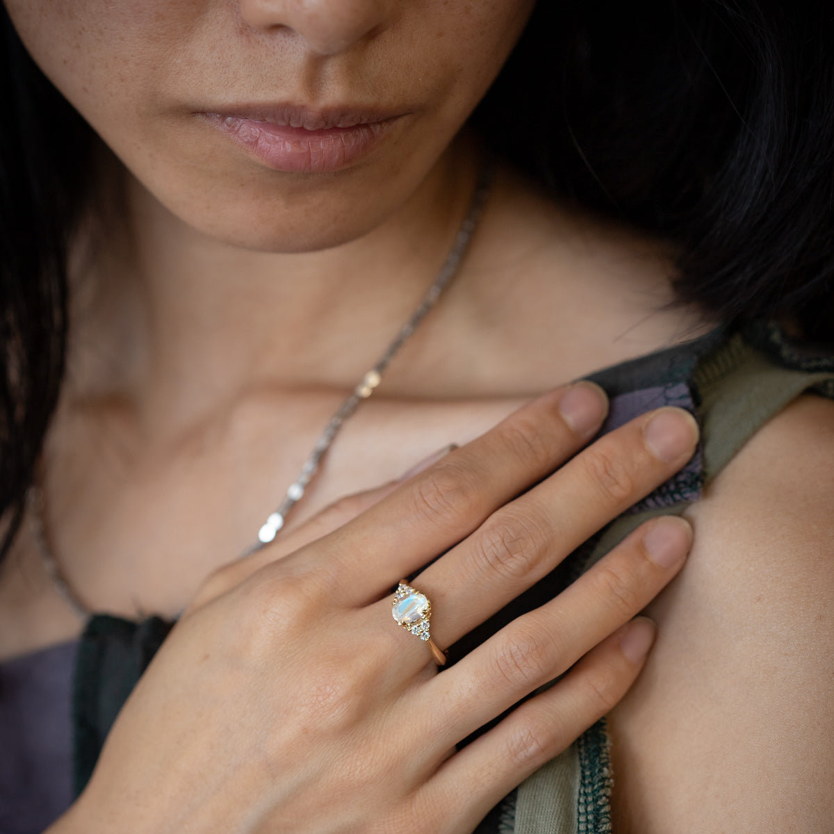 Moonlit Diadem Ring in Moonstone