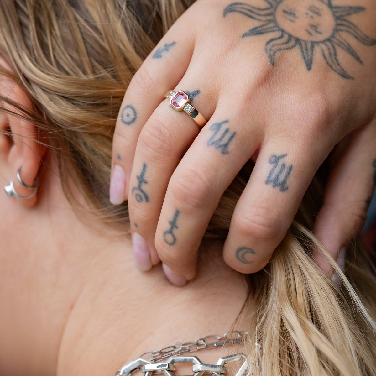 Pink Lemonade Sorbet Spinel Ring