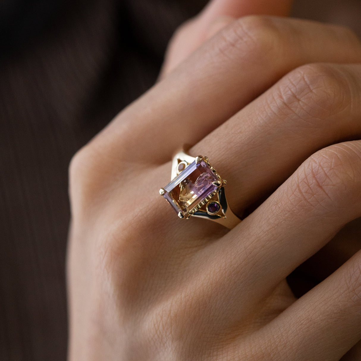 Love on Fire Ametrine Ring