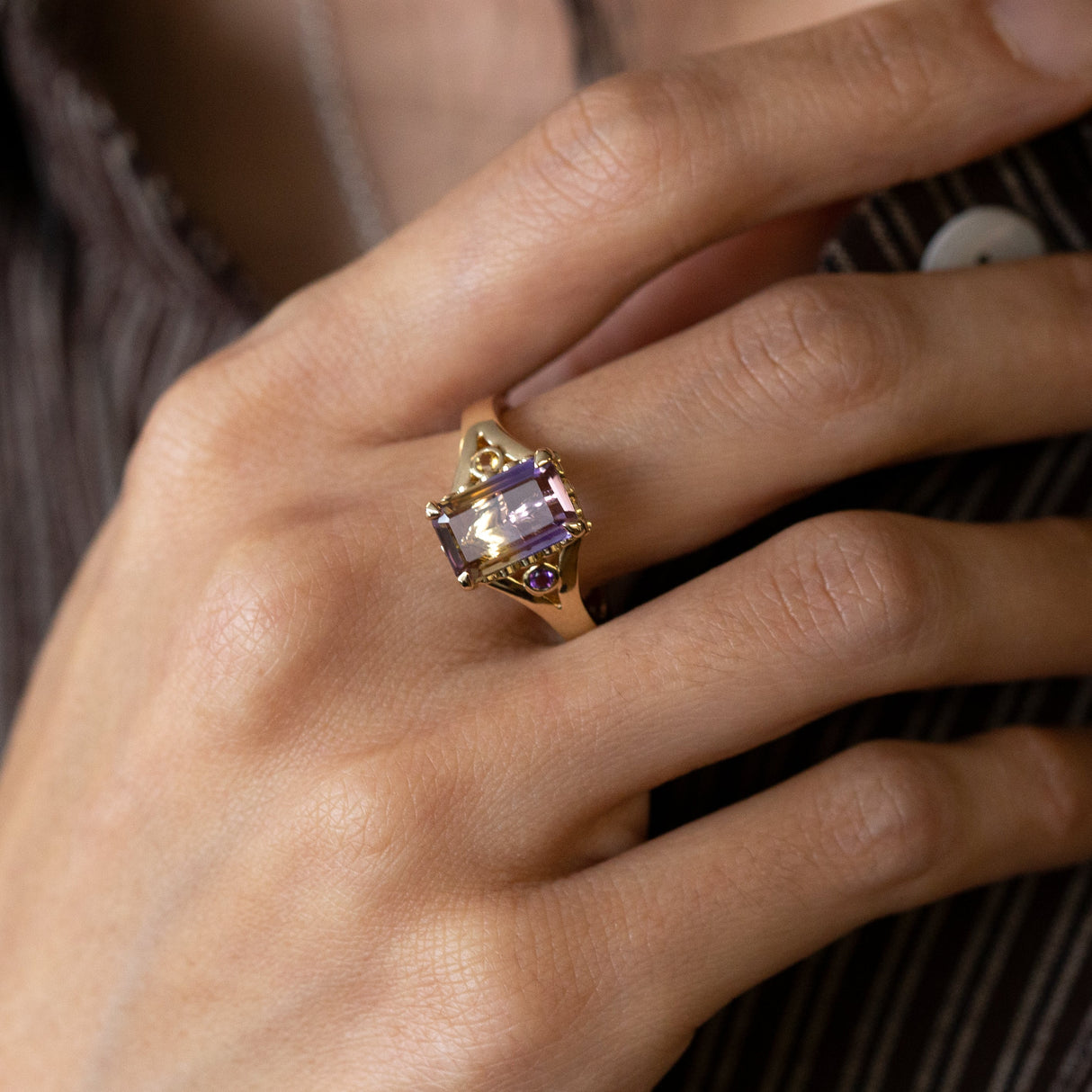 Love on Fire Ametrine Ring