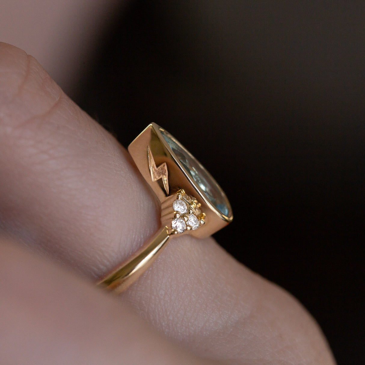 Aquamarine Athena Ring