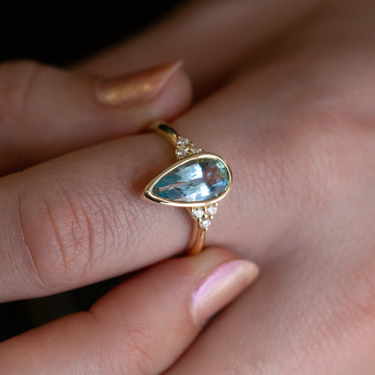 Aquamarine Athena Ring