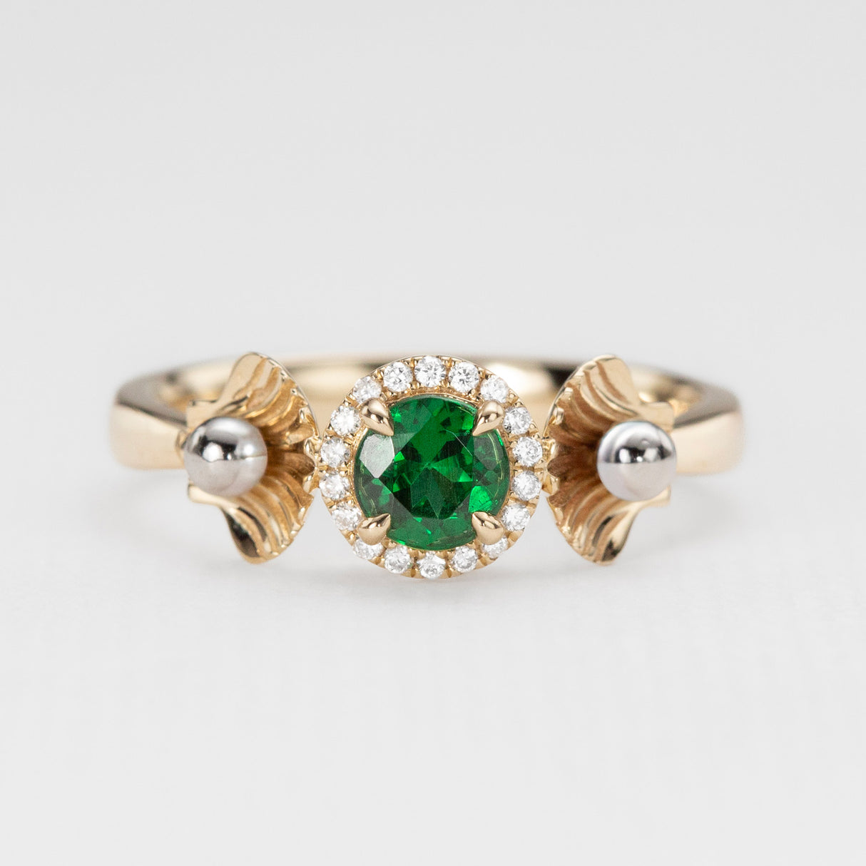 Ariel's Halo Tsavorite Ring