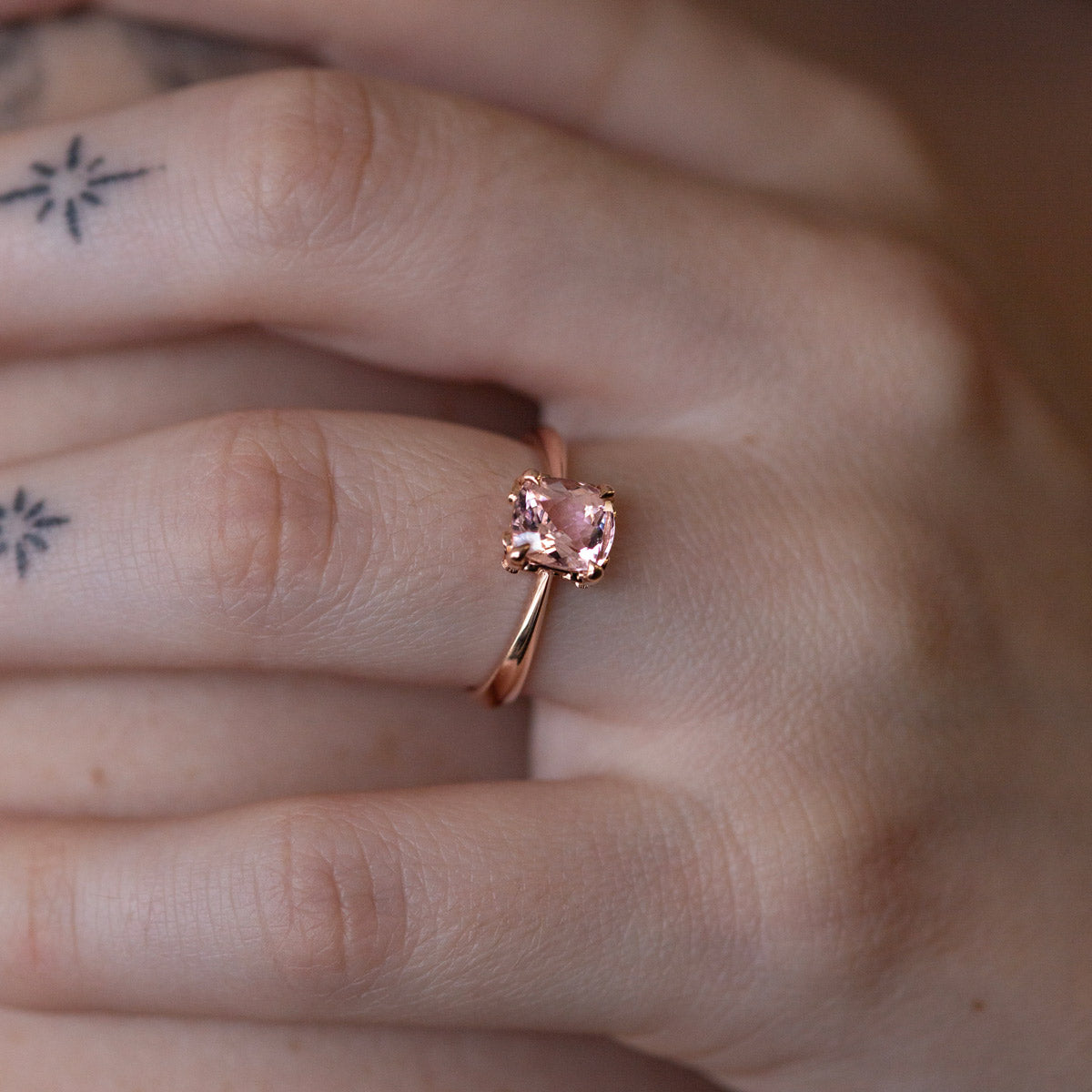 Cherry Blossom Morganite Ring