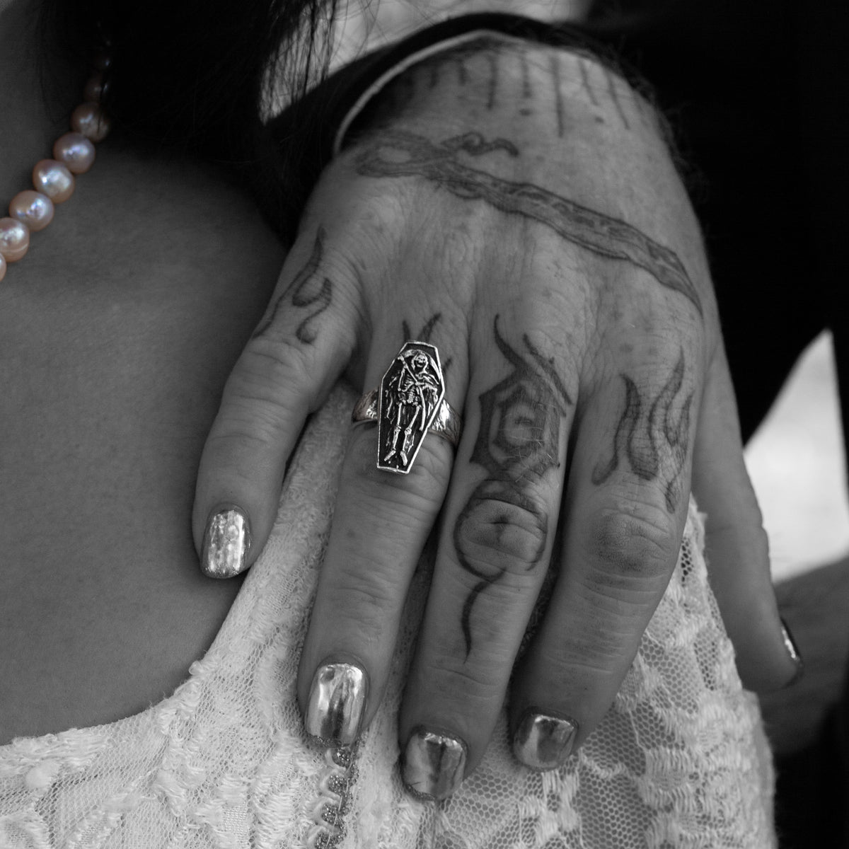 Drop Dead Stainless Steel Ring