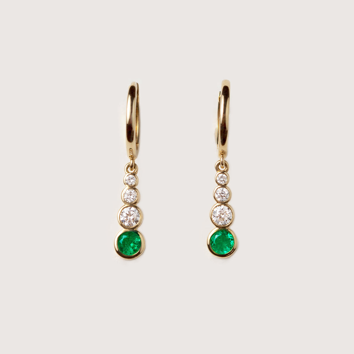 Emerald and Diamond Princess Earrings