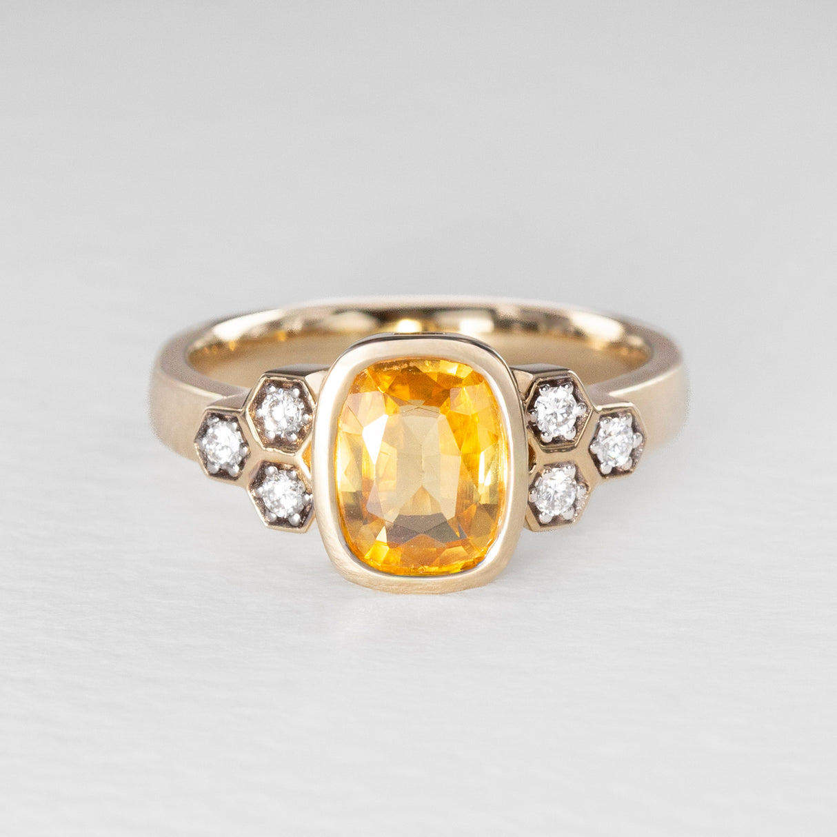 Golden Honey Comb Ring