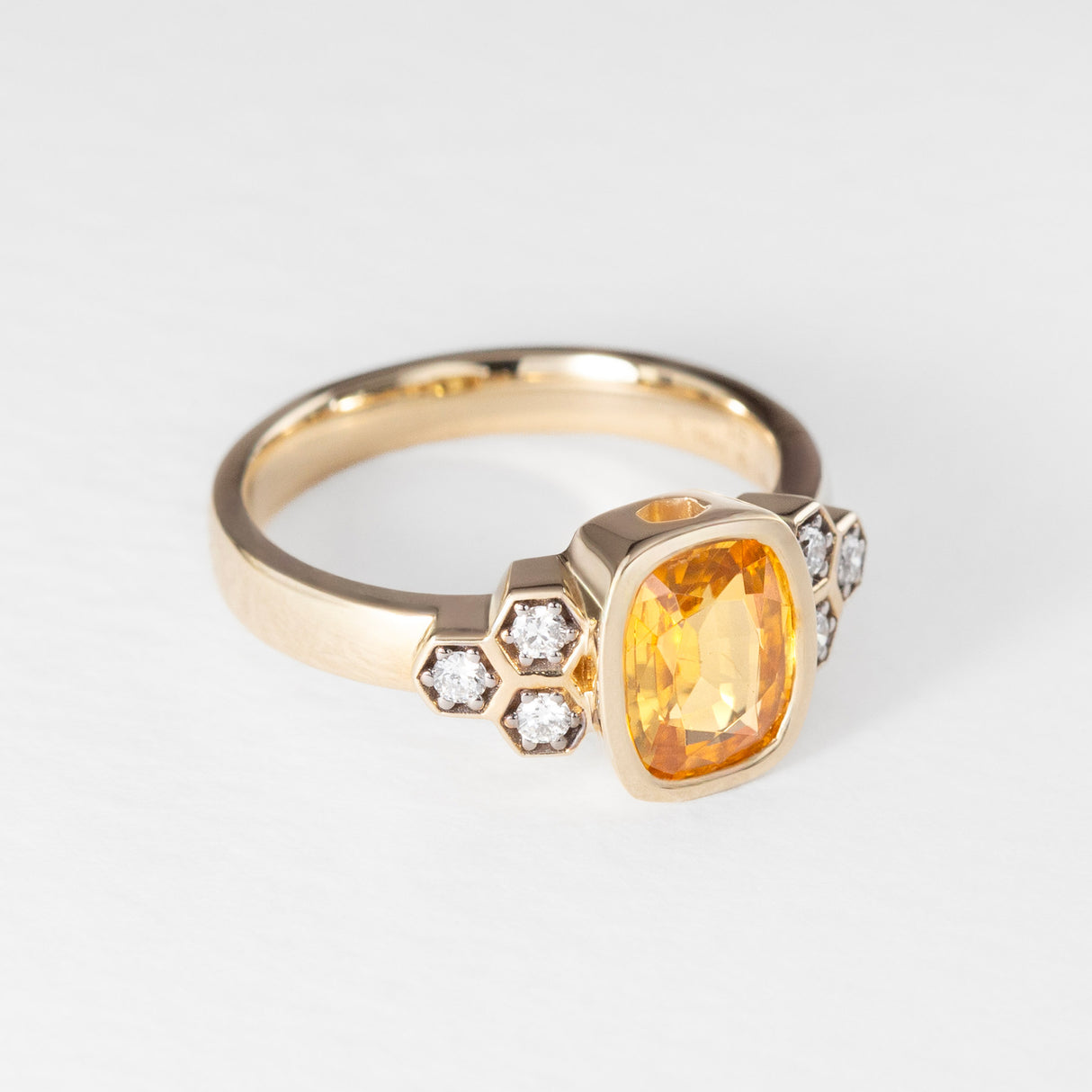 Golden Honey Comb Ring
