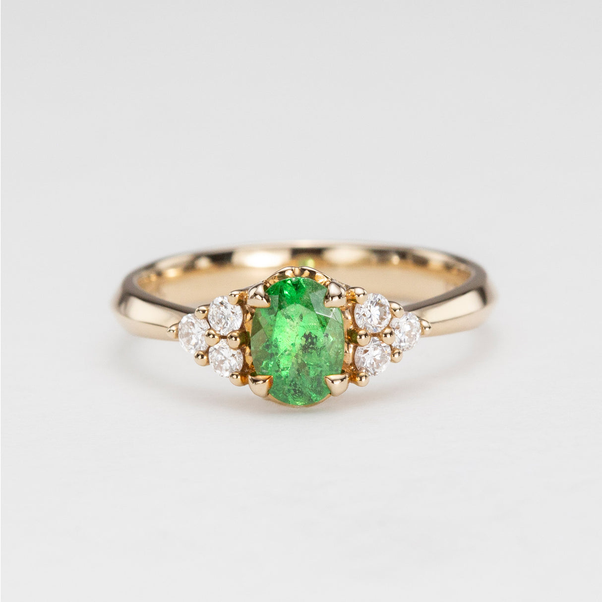 Green Garnet Beetle Ring