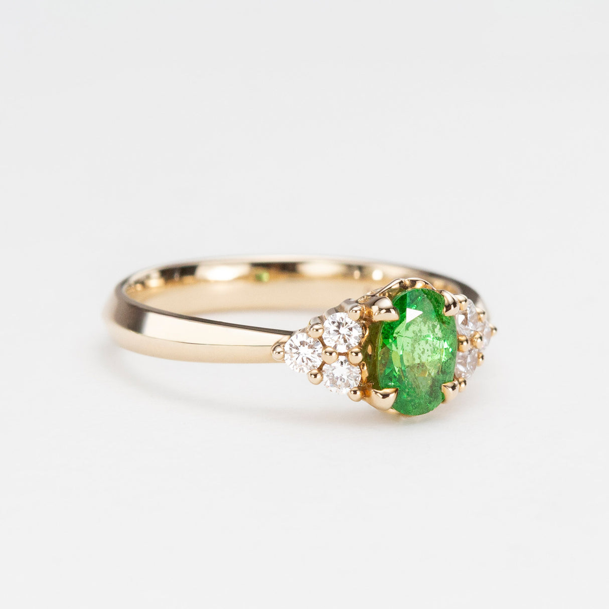 Green Garnet Beetle Ring