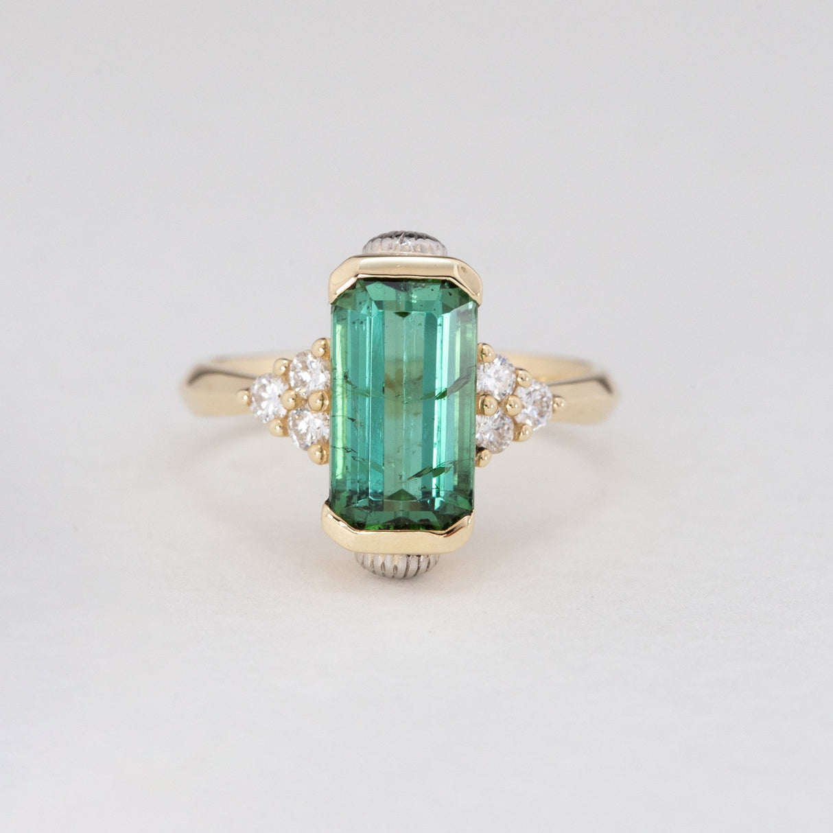 Tourmaline and Diamond Lady of the Lake Ring