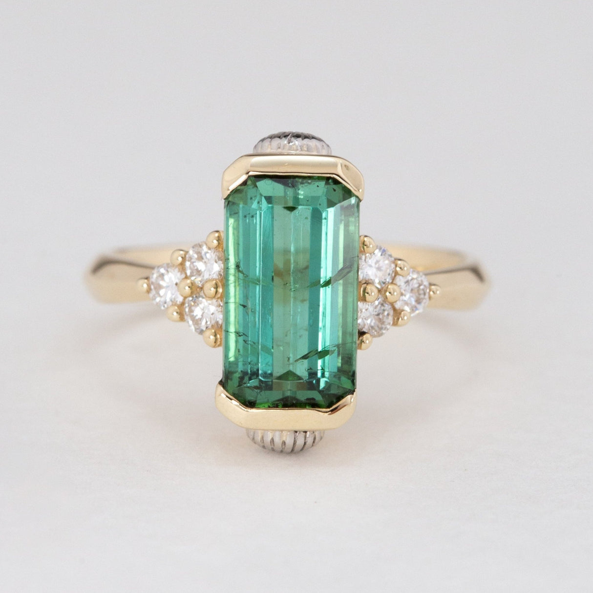 Tourmaline and Diamond Lady of the Lake Ring