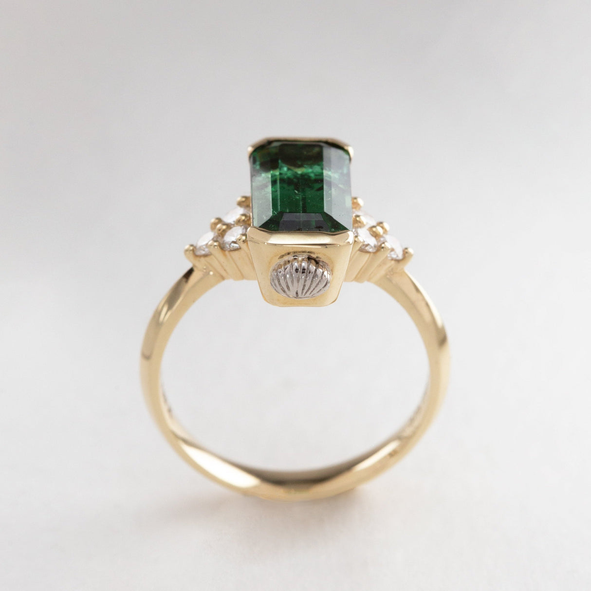 Tourmaline and Diamond Lady of the Lake Ring