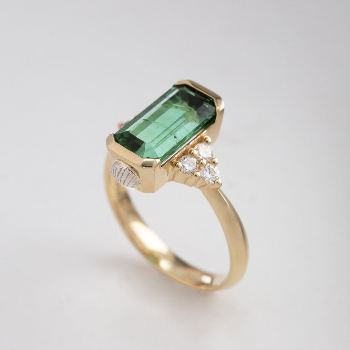 Tourmaline and Diamond Lady of the Lake Ring