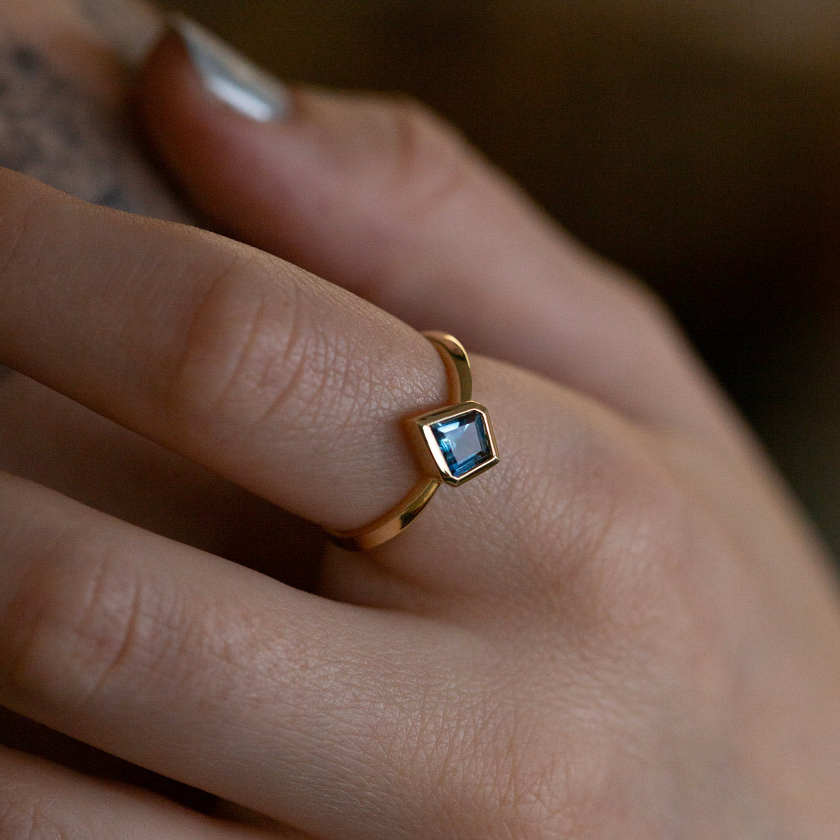 Guardian Shield Sapphire Ring