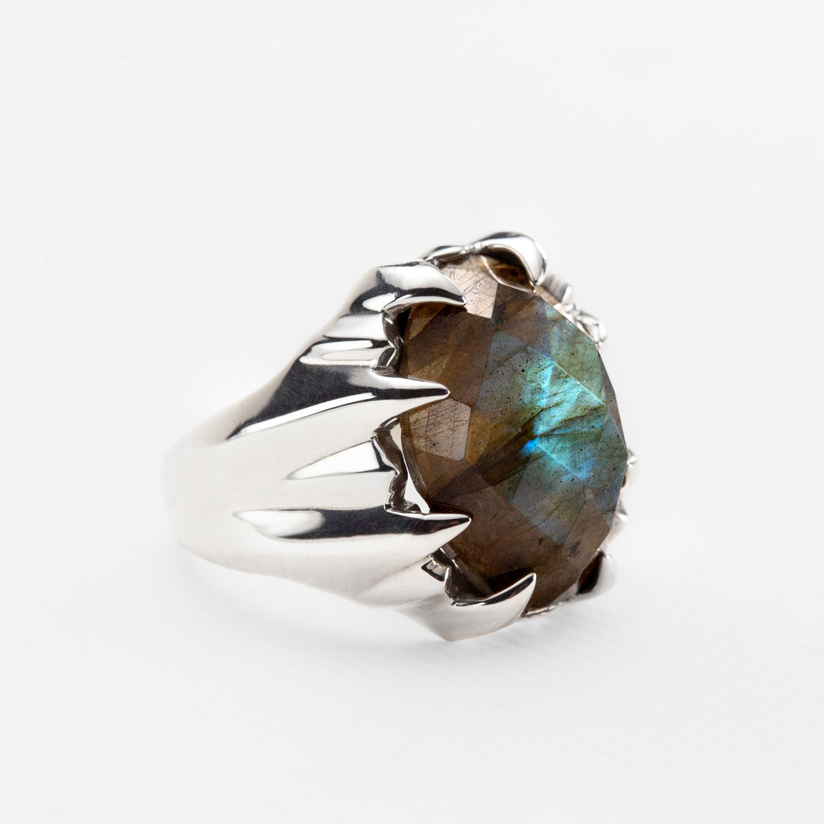 Jaws Ring in Labradorite