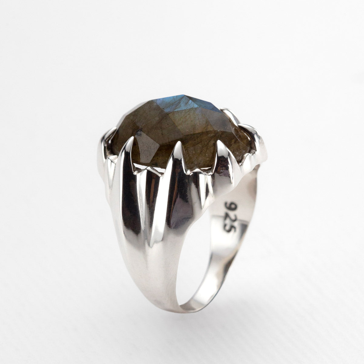 Jaws Ring in Labradorite