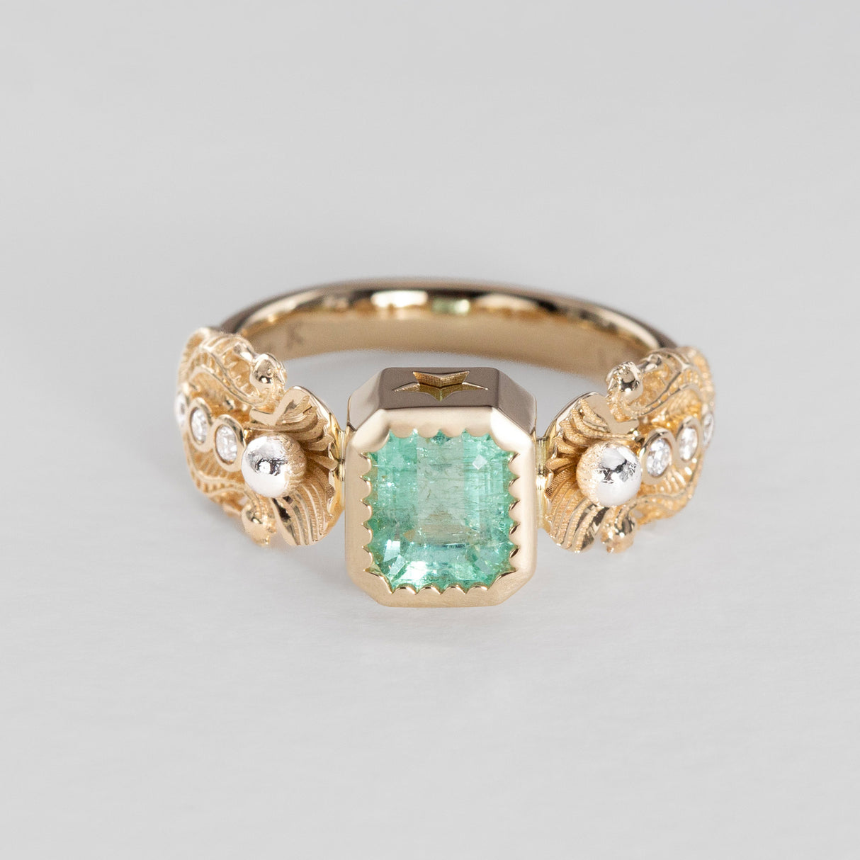 Mermaid Lagoon Emerald Ring