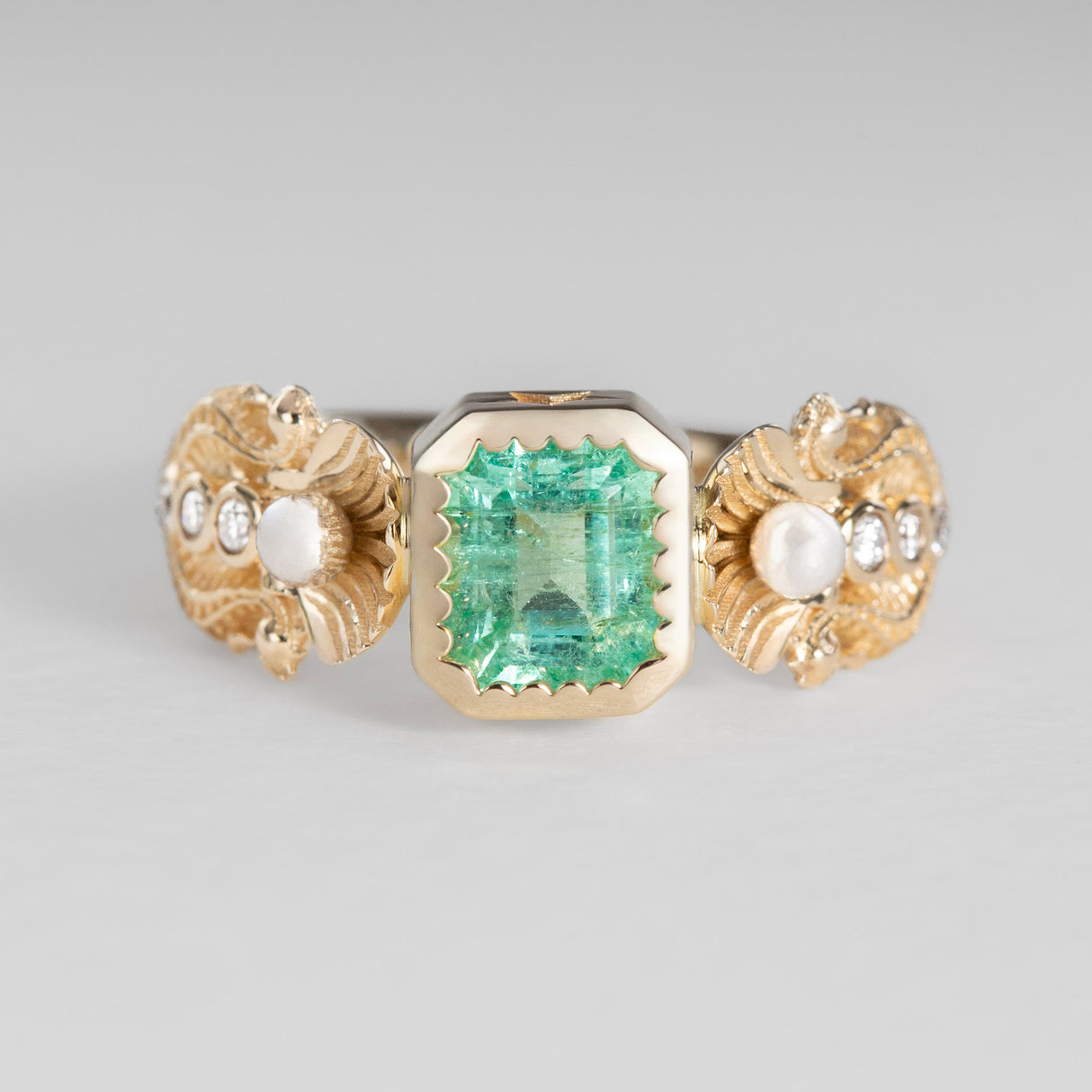 Mermaid Lagoon Emerald Ring