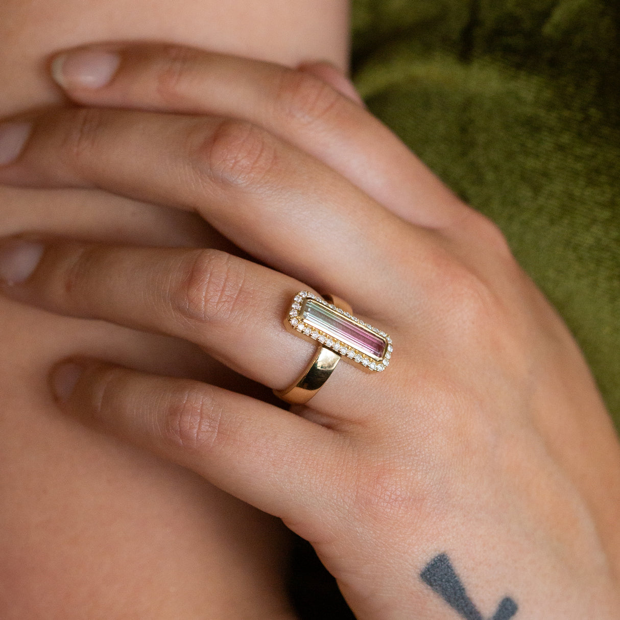 Watermelon Sugar Ring in Tourmaline