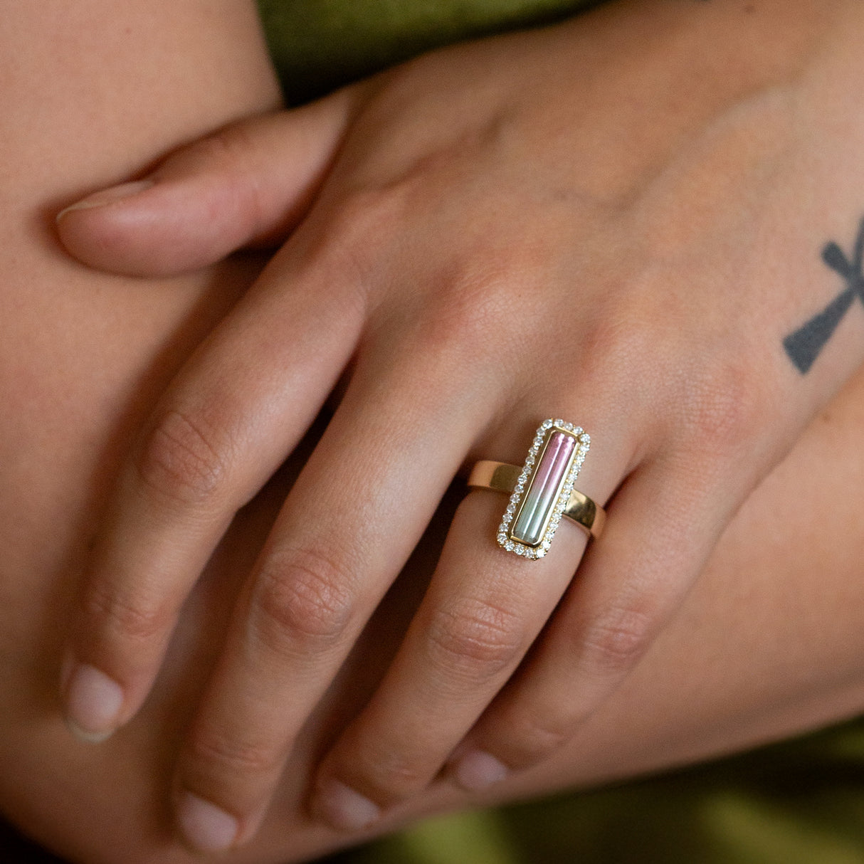 Watermelon Sugar Ring in Tourmaline